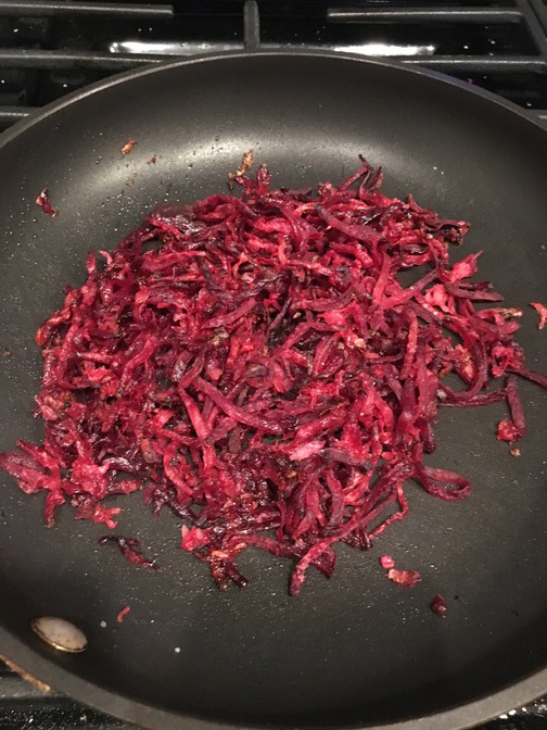 Beet hash browns