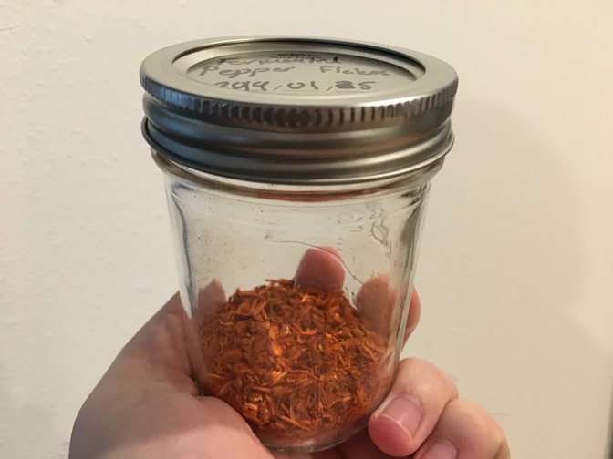 Pepper flakes (probably not worth the effort)