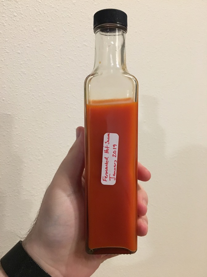 The finished hot sauce