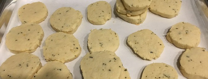 Rosemary Lemon Shortbread Cookies