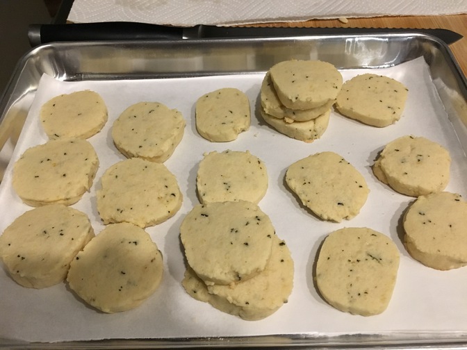 Rosemary Lemon Shortbread Cookies