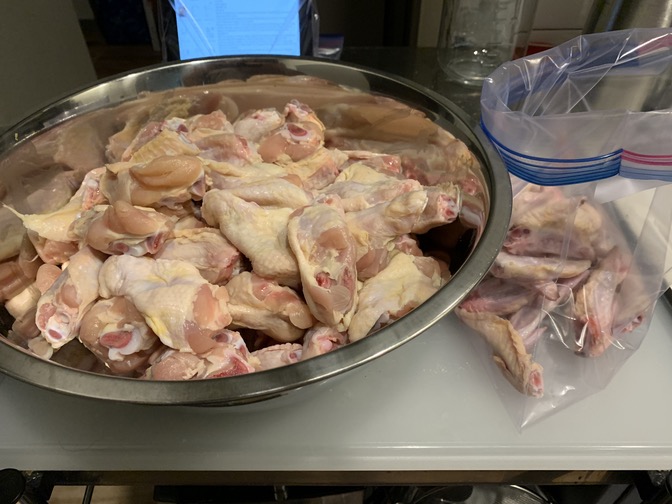 It took about 15 minutes to butcher 11lbs of wings